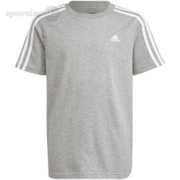 Koszulka dla dzieci adidas Essentials 3-Stripes Cotton Tee szara IB1669 Adidas