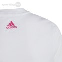 Koszulka dla dzieci adidas Essentials Linear Logo Cotton Slim Fit Tee biała IC3150 Adidas