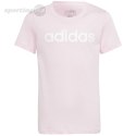 Koszulka dla dzieci adidas Essentials Linear Logo Cotton Slim Fit Tee różowa IC3152 Adidas
