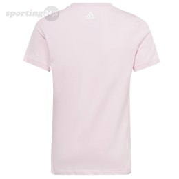 Koszulka dla dzieci adidas Essentials Linear Logo Cotton Slim Fit Tee różowa IC3152 Adidas