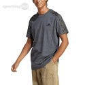 Koszulka męska adidas Essentials Single Jersey 3-Stripes Tee szara IC9344 Adidas
