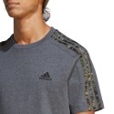 Koszulka męska adidas Essentials Single Jersey 3-Stripes Tee szara IC9344 Adidas