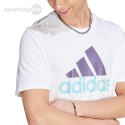 Koszulka męska adidas Essentials Single Jersey Big Logo Tee biała IJ8579 Adidas