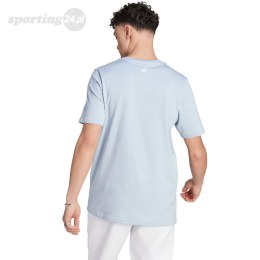 Koszulka męska adidas Essentials Single Jersey Big Logo Tee błękitna IJ8576 Adidas