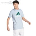 Koszulka męska adidas Essentials Single Jersey Big Logo Tee błękitna IJ8576 Adidas