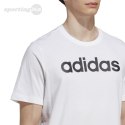 Koszulka męska adidas Essentials Single Jersey Linear Embroidered Logo Tee biała IC9276 Adidas