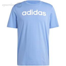 Koszulka męska adidas Essentials Single Jersey Linear Embroidered Logo Tee błękitna IC9295 Adidas