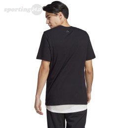 Koszulka męska adidas Essentials Single Jersey Linear Embroidered Logo Tee czarna IC9274 Adidas