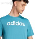 Koszulka męska adidas Essentials Single Jersey Linear Embroidered Logo Tee jasnoniebieska IJ8655 Adidas