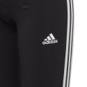 Legginsy dla dzieci adidas Essentials 3-Stripes Cotton Tights czarne IC3623 Adidas