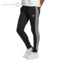 Spodnie damskie adidas Essentials 3-Stripes French Terry Cuffed czarne IC8770 Adidas