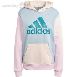 Bluza damska adidas Essentials Logo Boyfriend Fleece różowo-niebieska IM0267 Adidas