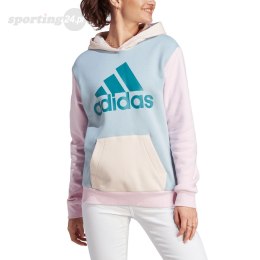 Bluza damska adidas Essentials Logo Boyfriend Fleece różowo-niebieska IM0267 Adidas