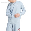 Bluza męska adidas Essentials Fleece Sweatshirt jasnoniebieska IJ8891 Adidas