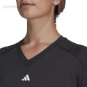 Koszulka damska adidas Aeroready Train Essentials Minimal Branding V-Neck Tee czarna HN5543 Adidas