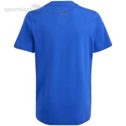 Koszulka dla dzieci adidas Essentials Linear Logo Cotton Tee niebieska IB4090 Adidas