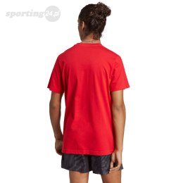 Koszulka męska adidas Essentials Single Jersey 3-Stripes Tee czerwona IC9339 Adidas