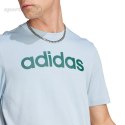 Koszulka męska adidas Essentials Single Jersey Linear Embroidered Logo Tee niebieska IJ8651 Adidas