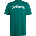 Koszulka męska adidas Essentials Single Jersey Linear Embroidered Logo Tee zielona IJ8658 Adidas