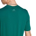 Koszulka męska adidas Essentials Single Jersey Linear Embroidered Logo Tee zielona IJ8658 Adidas