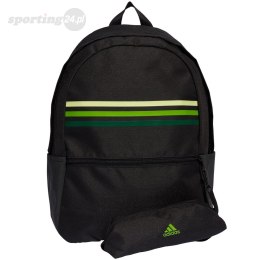 Plecak adidas Classic Horizontal 3-Stripes czarno-zielony HY0743 Adidas