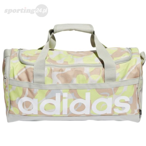 Torba adidas Linear Graphic Duffel S beżowo-brązowo-żółta IJ5638 Adidas