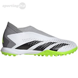 Buty piłkarskie adidas Predator Accuracy.3 Laceless TF biało-szare GY9999 Adidas