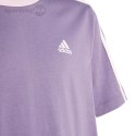 Koszulka dla dzieci adidas Essentials 3-Stripes Cotton Loose Fit Boyfriend Tee fioletowa IL3276 Adidas
