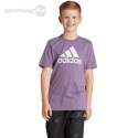 Koszulka dla dzieci adidas Essentials Big Logo Cotton Tee fioletowa IJ7061 Adidas