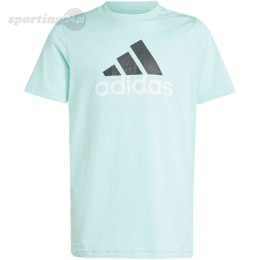 Koszulka dla dzieci adidas Essentials Two-Color Big Logo Cotton Tee miętowa IB4097 Adidas