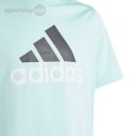 Koszulka dla dzieci adidas Essentials Two-Color Big Logo Cotton Tee miętowa IB4097 Adidas
