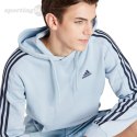 Bluza męska adidas Essentials Fleece 3-Stripes Hoodie błękitna IS0004 Adidas