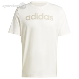 Koszulka męska adidas Essentials Single Jersey Linear Embroidered Logo Tee biała IS1345 Adidas