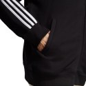 Bluza damska adidas Essentials 3-Stripes French Terry Oversized Full-Zip Hoodie czarno-biała IC8782 Adidas