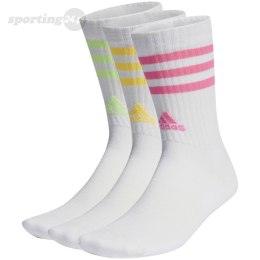 Skarpety adidas 3-Stripes Cushioned Crew Socks 3P białe IP2638 Adidas