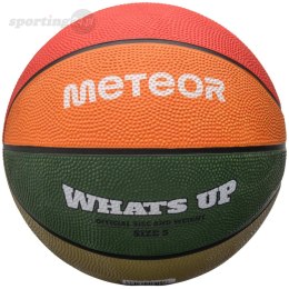 Piłka koszykowa Meteor What's Up zielono-pomarańczowa 16796 Meteor