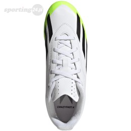 Buty piłkarskie dla dzieci adidas X Crazyfast.4 FXG biało-zielone IE1588 Adidas