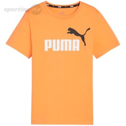 Koszulka dla dzieci ESS+ 2 Col Logo Tee B pomarańczowa 586985 53 Puma