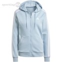 Bluza damska adidas Essentials 3-Stripes Full-Zip Fleece błękitna IR6076 Adidas