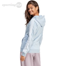 Bluza damska adidas Essentials 3-Stripes Full-Zip Fleece błękitna IR6076 Adidas