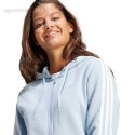 Bluza damska adidas Essentials 3-Stripes Full-Zip Fleece błękitna IR6076 Adidas