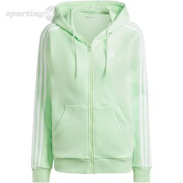Bluza damska adidas Essentials 3-Stripes Full-Zip Fleece jasnozielona IR6077 Adidas