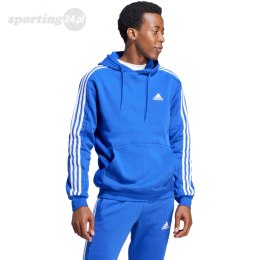 Bluza męska adidas Essentials Fleece 3-Stripes Hoodie niebieska IJ8934 Adidas