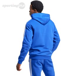 Bluza męska adidas Essentials Fleece 3-Stripes Hoodie niebieska IJ8934 Adidas