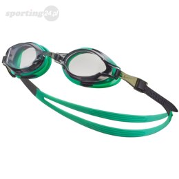 Okulary pływackie Nike Os Chrome Junior 8-14 lat zielono-czarne NESSD128-366 Nike