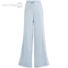 Spodnie damskie adidas Essentials 3-Stripes Fleece Wide błękitne IR5384 Adidas