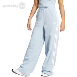 Spodnie damskie adidas Essentials 3-Stripes Fleece Wide błękitne IR5384 Adidas