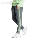 Spodnie męskie adidas Essentials Single Jersey Tapered Open Hem 3-Stripes ciemnoszare IS1367 Adidas