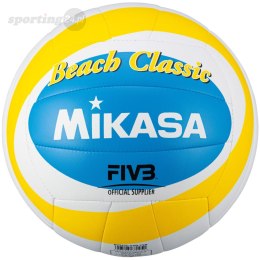 Piłka siatkowa plażowa Mikasa Beach Classic biało-żółto-niebieska BV543C-VXB-YSB Mikasa