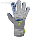 Rękawice bramkarskie Reusch Attrakt Grip Evolution Finger Support Junior szaro-niebieskie 5272820 6006 Reusch